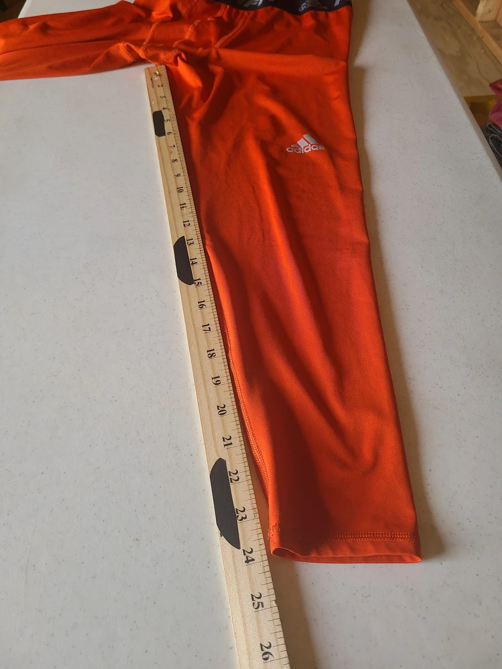 Adidas Techfit Climalite Compression Tights Men's XL Orange Athletic Leggings